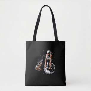 Bolso De Tela Astronauta en el espacio con el amante del gato gr