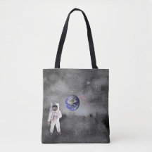 Astronauta en el espacio ultraterrestre viendo el 