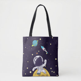 Bolso De Tela Astronauta espacial flota en el espacio ultraterre