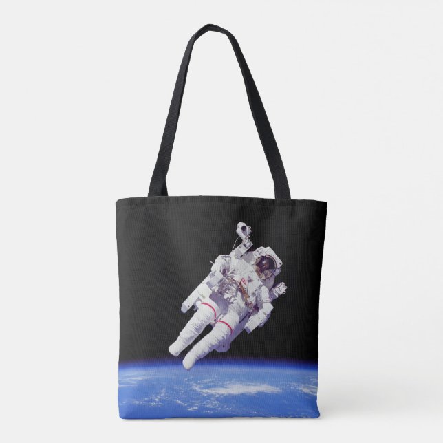 Bolso De Tela Astronauta Jetpack Spacewalk Earth Orbit Photo (Reverso)
