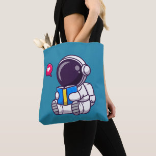 Bolso De Tela Astronauta leyendo libros niños lindos
