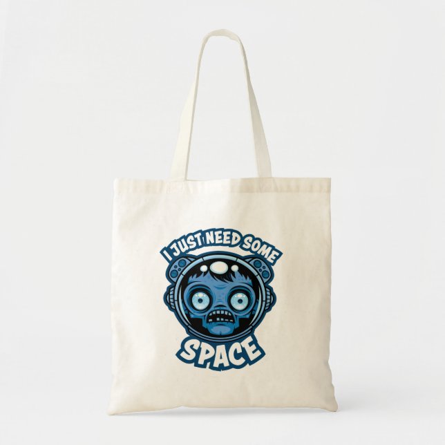 Bolso De Tela Astronauta zombiano necesita algo de espacio (Frente)