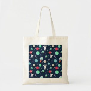 Bolso De Tela Astronautas Planetas Cohetes y Alienígenas