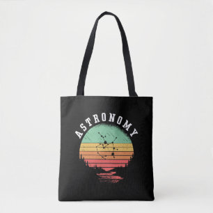 Bolso De Tela Astronomía Amantes del Espacio Retro Estrellas Pla