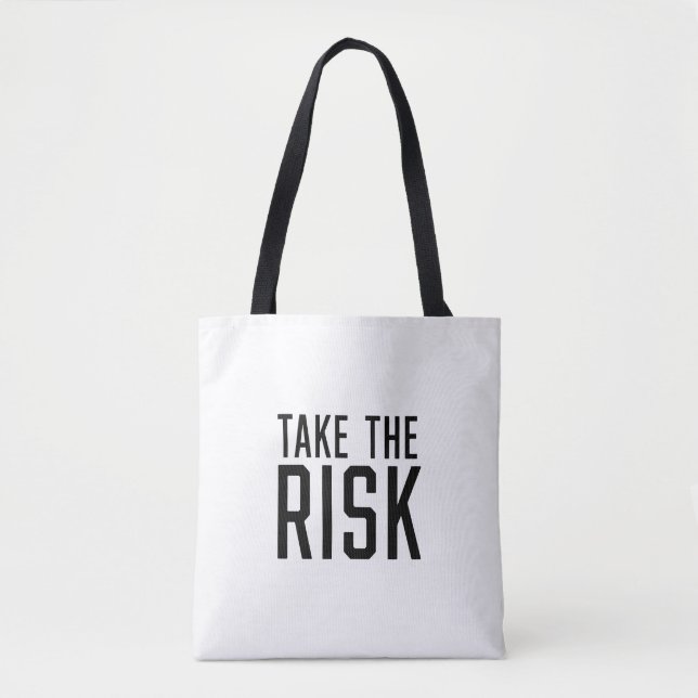 Bolso De Tela Asumir El Riesgo (Anverso)