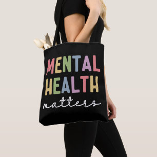 Bolso De Tela Asuntos de salud mental Concienciación sobre la