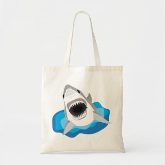 Bolso De Tela Ataque del tiburón - el gran tiburón blanco salta