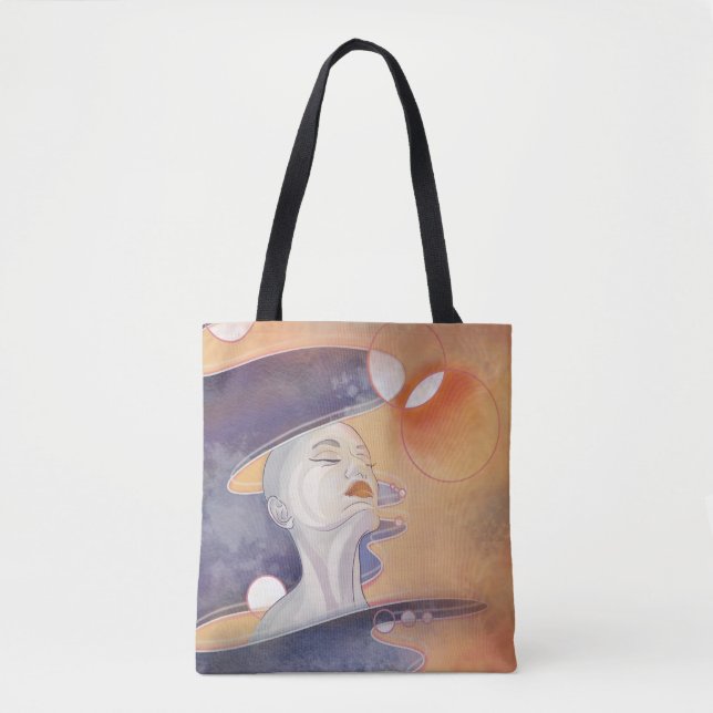 Bolso De Tela Ataque nebulosa y collar de perla galáctica (Anverso)