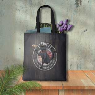 Bolso De Tela Atardecer de gato negro: un viaje a VIAJAR