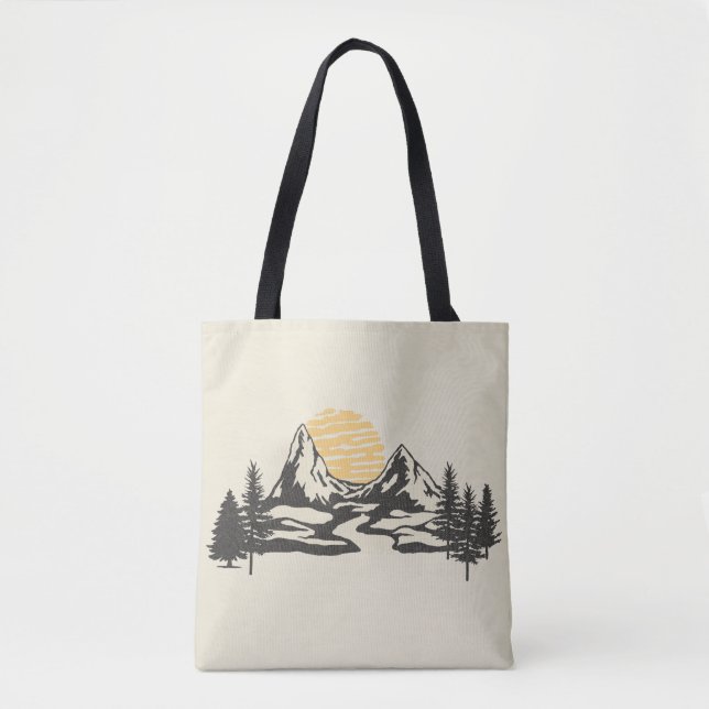 Bolso De Tela Atardecer de montaña (Anverso)