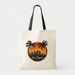 Bolso De Tela Atardecer del horizonte de Los Ángeles Vintage