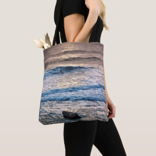 Bolso De Tela Atardecer delicado en la playa