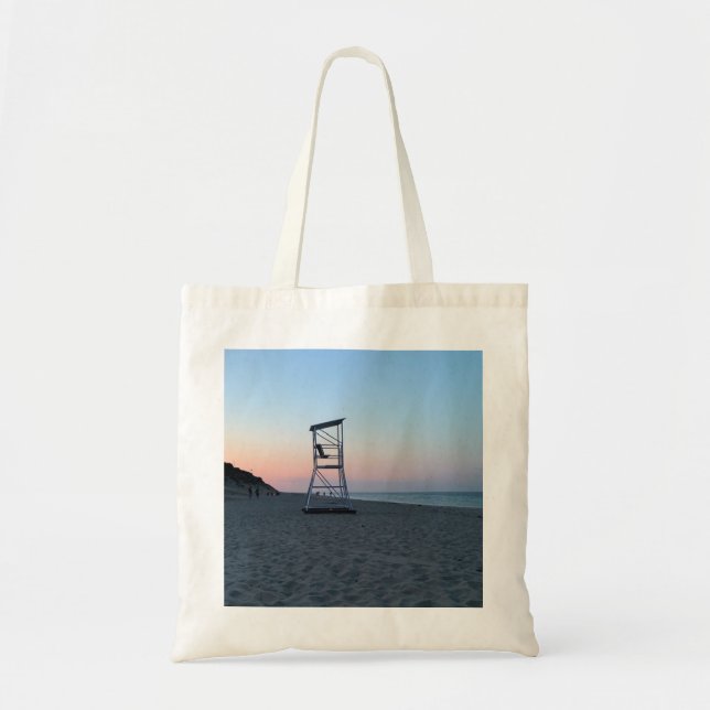 Bolso De Tela Atardecer en Cape Cod Beach (Frente)