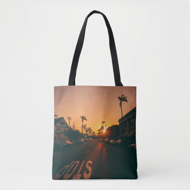 Bolso De Tela Atardecer en el horizonte (Anverso)