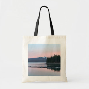 Bolso De Tela Atardecer en el lago Crescent, Oregón