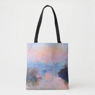 Bolso De Tela Atardecer en el Sena Claude Monet