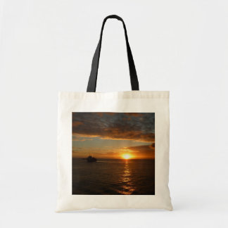 Bolso De Tela Atardecer en la costa tropical del mar II
