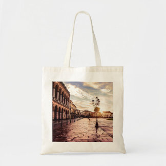 Bolso De Tela Atardecer en la plaza de Padova en Italia