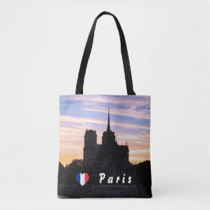Bolso De Tela Atardecer en Notre Dame de París - París, Francia