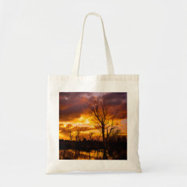 Bolso De Tela Atardecer junto al lago