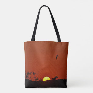 Bolso De Tela Atardecer Sobre El Marsh