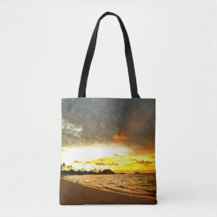 Bolso De Tela Atardecer sobre las Maldivas