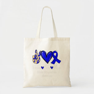 Bolso De Tela Ataxia Telangiectasia Conciencia Paz Amor Esperanz