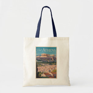 Bolso De Tela Atenas Grecia Parthenon Travel Art Vintage
