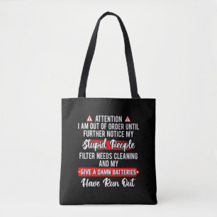 Bolso De Tela Atención Estoy Descompuesto Regalo Divertido y Sar