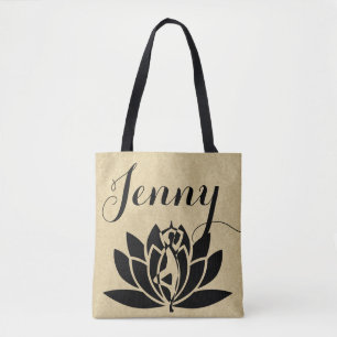 Bolso De Tela Atención Gift Yoga Meditation Lotus Named Tote