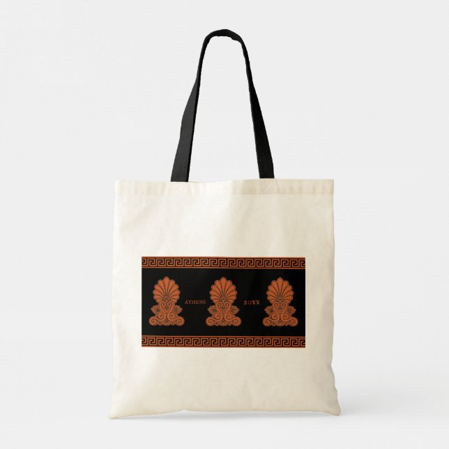 Bolso De Tela Athens Akrokeramo (Antefijo griego antiguo de Ante (Reverso)