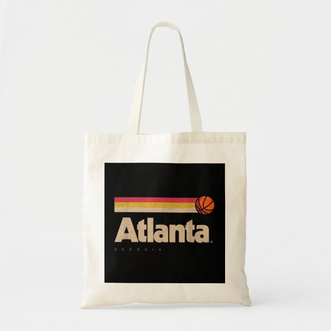 Bolso De Tela Atlanta Basketball B-Ball City Georgia Retro Atlan (Frente)