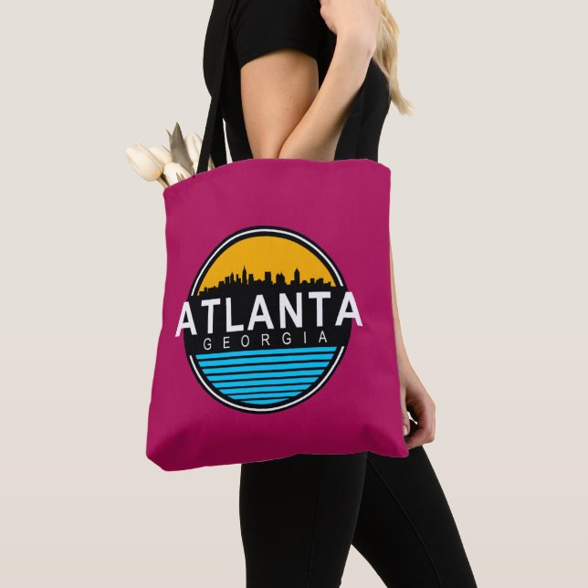 Bolso De Tela Atlanta Georgia Skyline T-Shirt Tote Bag (Detalle)