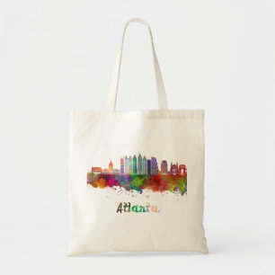 Bolso De Tela Atlanta V2 skyline in watercolor