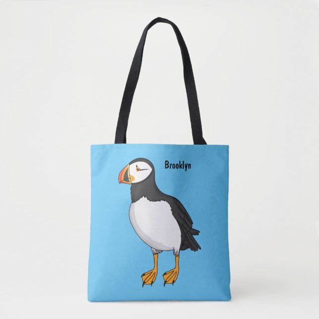 Bolso De Tela Atlantic puffin illustration (Anverso)