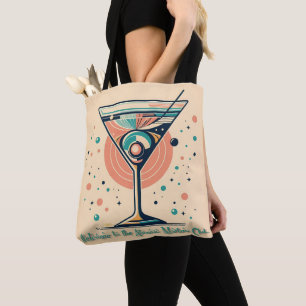 Bolso De Tela Atomic Martini Club Retro Futurista Era Espacial