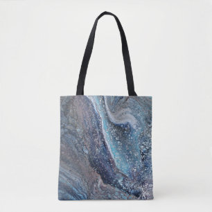 Bolso De Tela Atracción natural 1 Aceite azul Abstracto Toque Bo