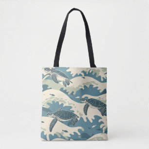 Bolso De Tela Atracciones elegantes entre las olas oceánicas