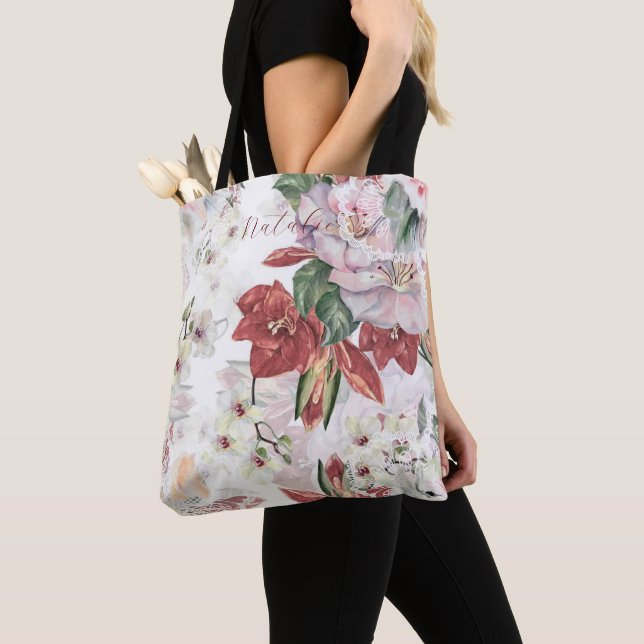 Bolso De Tela Atractivo monograma polvoriento y lujoso burgundy  (Detalle)