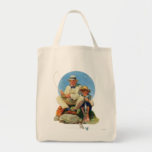 Bolso De Tela Atrapar al más grande (Frente)