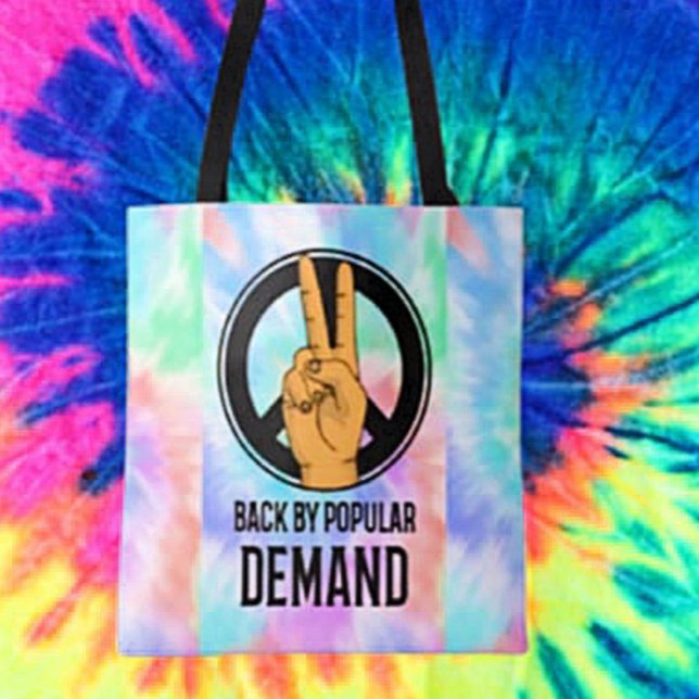 Bolso De Tela Atrás Por La Demanda Popular | Signo de paz Tote d (Subido por el creador)
