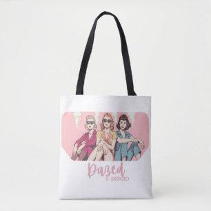 Bolso De Tela Aturdida y comprometida Diseño retro mujeres despe