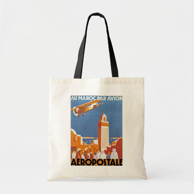Bolso De Tela Au Maroc Par Avion (Frente)