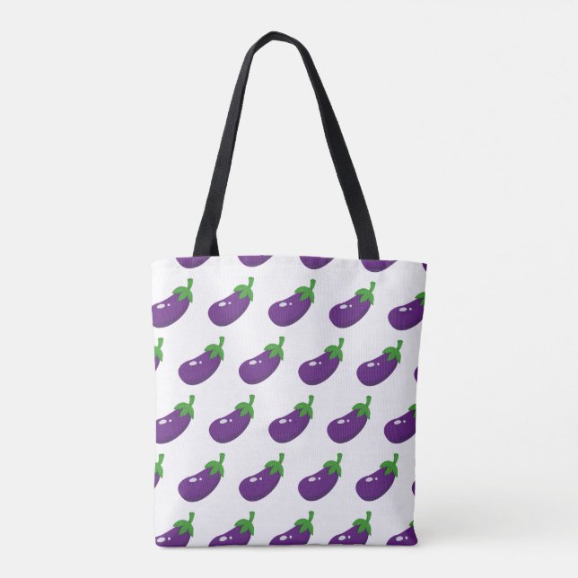 Bolso De Tela Aubergines (Reverso)