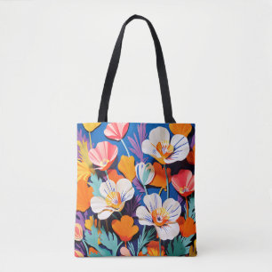 Bolso De Tela Audaces Pop Art California Poppies