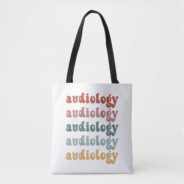 Bolso De Tela Audiología | Médica del Audiólogo Retro (Anverso)