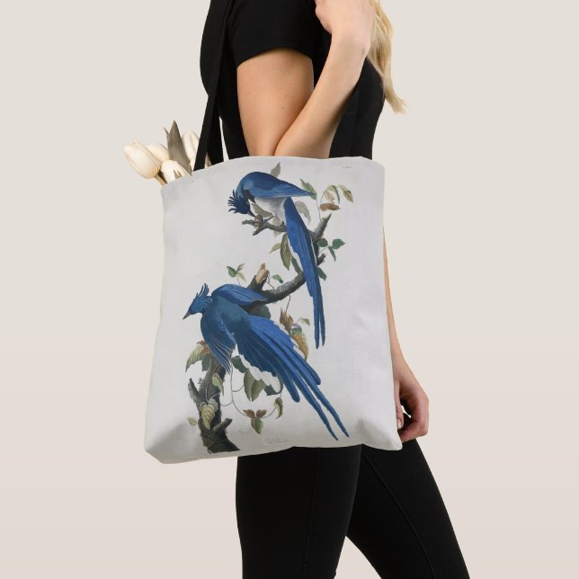 Bolso De Tela Audubon Columbia Jay Black Thropie Magpie Jay (Detalle)
