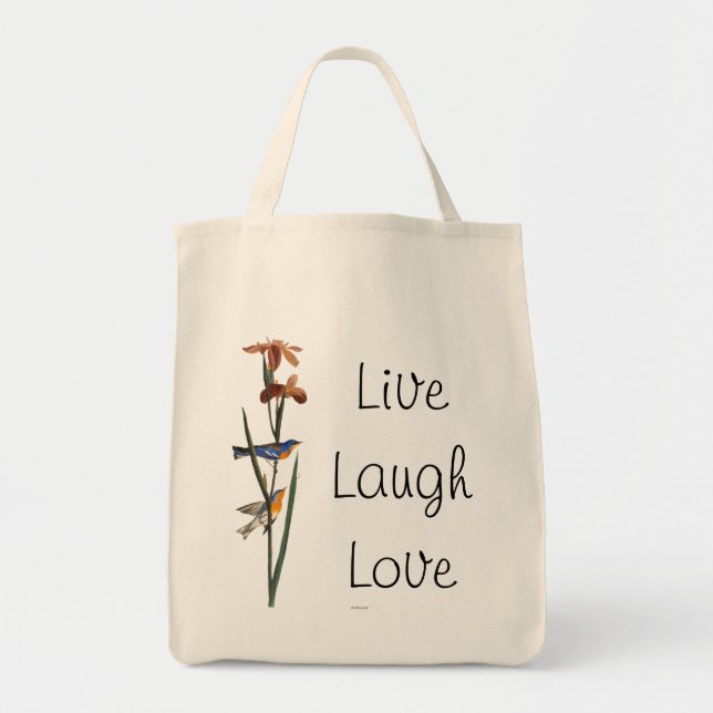 Bolso De Tela Audubon: Curruca (Frente)