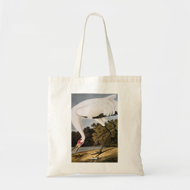 Bolso De Tela Audubon: Grúa que chilla (Frente)