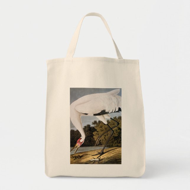 Bolso De Tela Audubon: Grúa que chilla (Frente)
